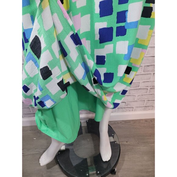 Corey Lynn Calter Anthropologie Side Cut Out Abstract Midi Dress Size Large - Picture 6 of 8